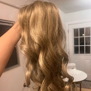Long Blonde Curly Wig